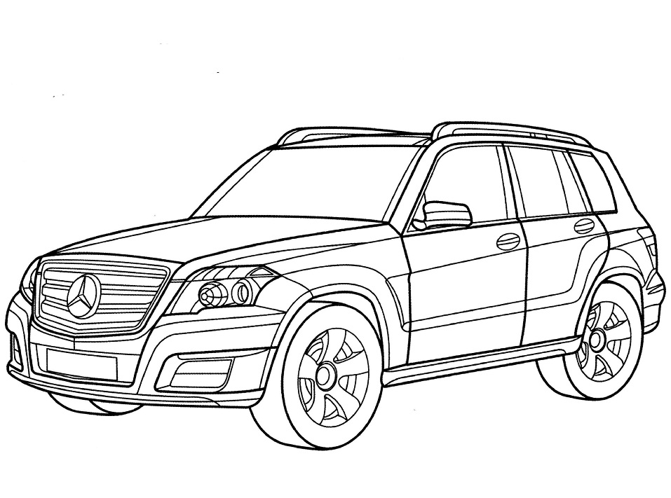 desenho mercedes glk class para colorir