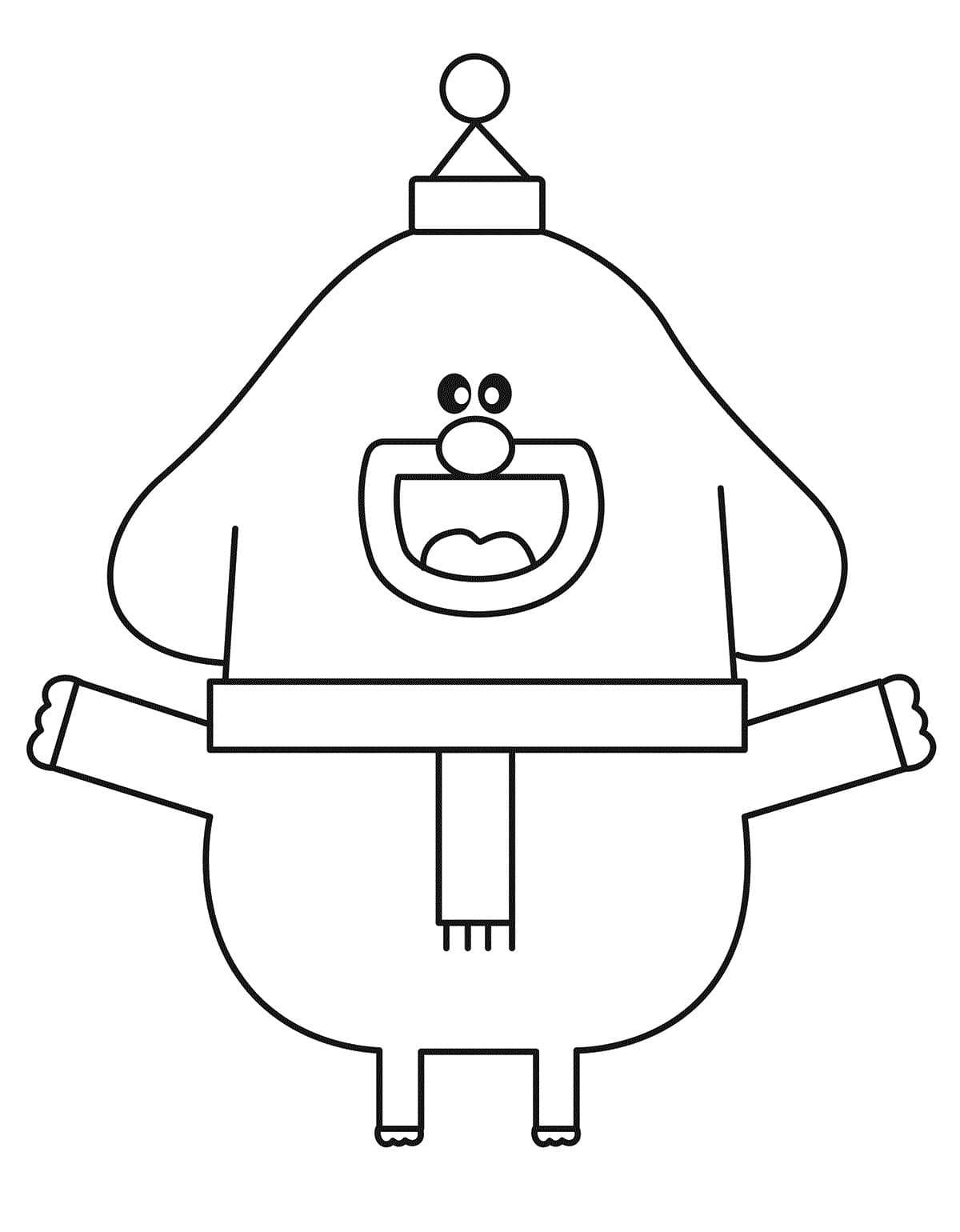 desenhos de duggee sorridente feliz para colorir