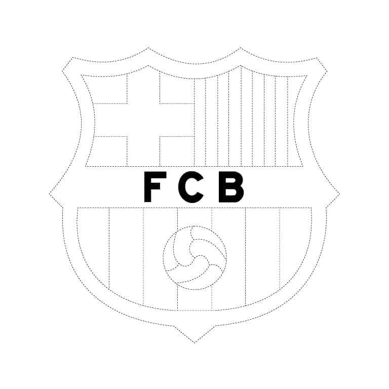 desenhos de escudo do barcelona para colorir