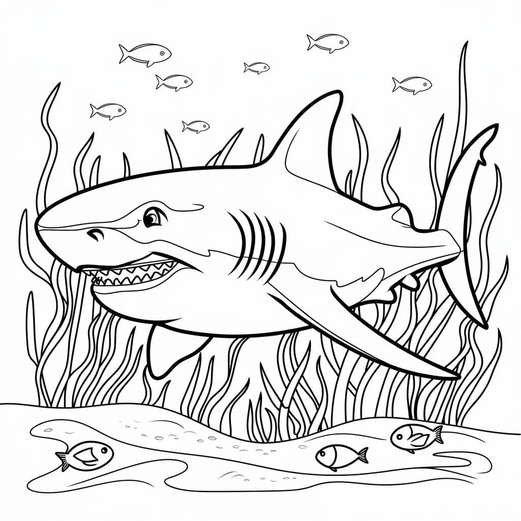 desenhos de megalodon para colorir