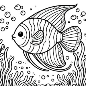 peixe anjo para colorir online