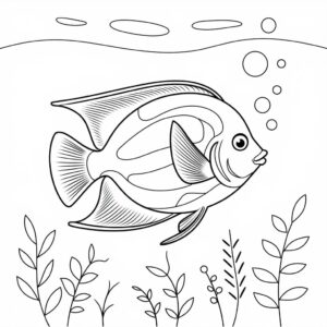 peixe anjo fácil de desenhar