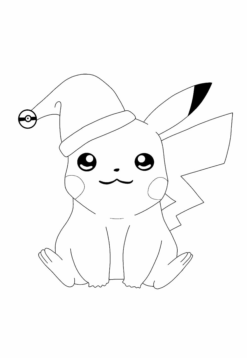 baixar desenhos de pikachu de natal para imprimir e colorir em pdf