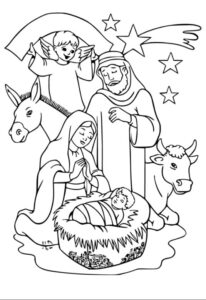 presépio natalino para colorir