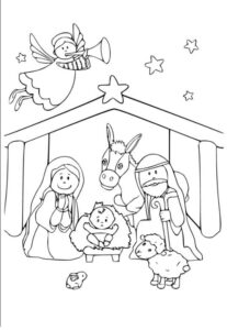 desenhos para colorir de presépios