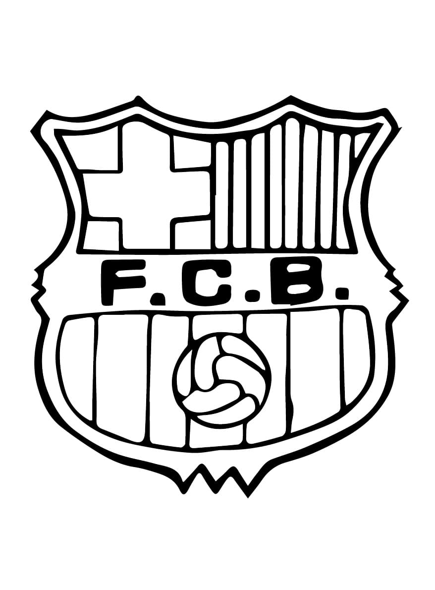 desenhos para colorir escudo do barcelona