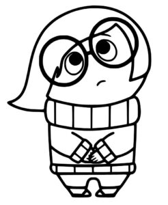 baixar desenho da personagem tristeza imprimível para colorir