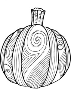 desenho de abóbora para adultos para colorir