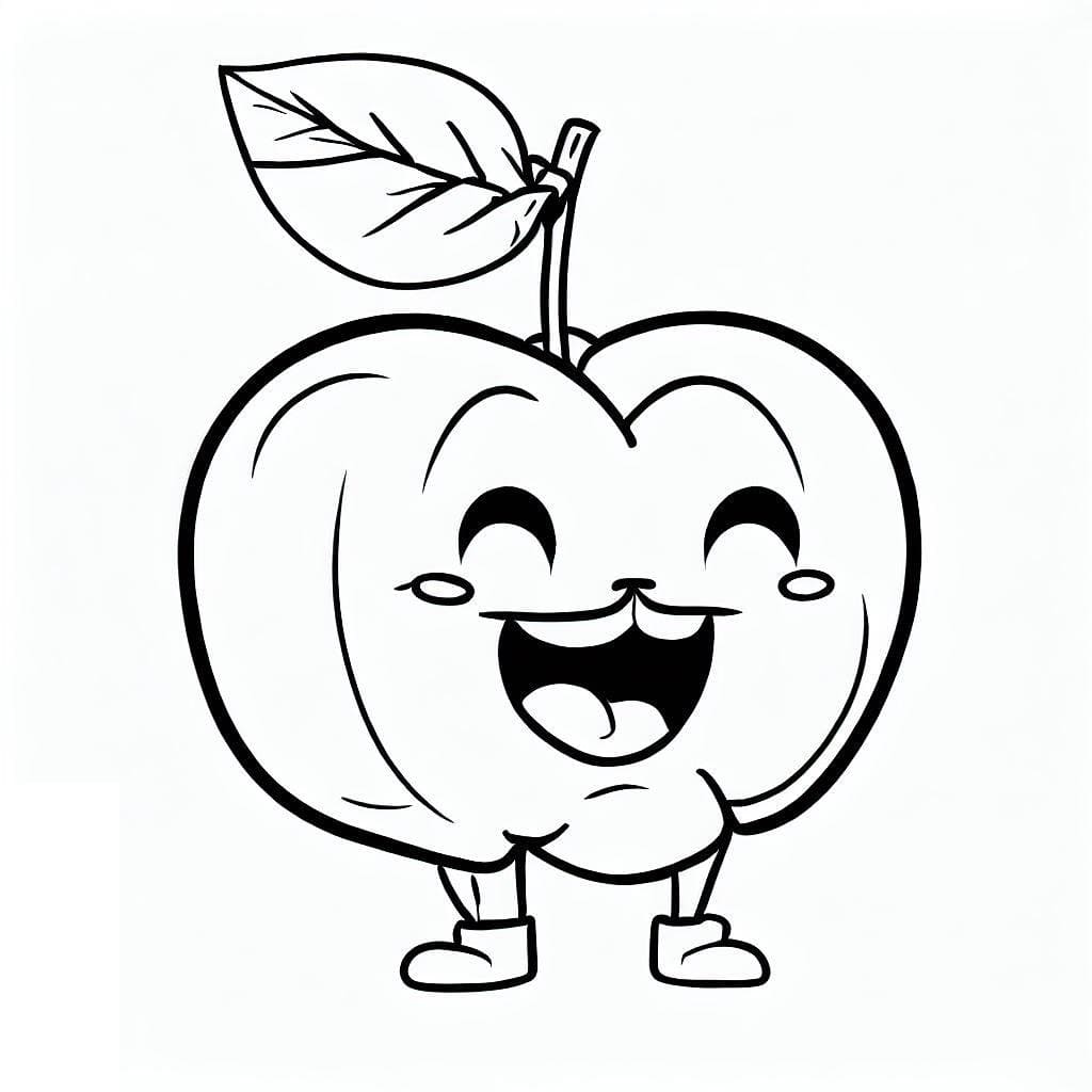 desenho de acerola engraçada para colorir