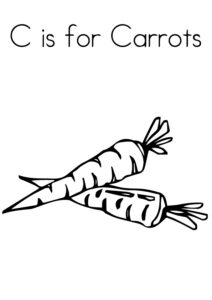 desenho de cenoura para pintar em pdf