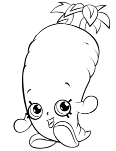 desenho de cenoura shopkin para colorir