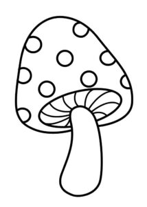 desenho de cogumelo para colorir e imprimir