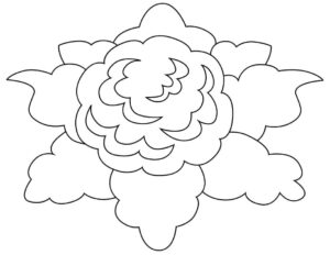 desenho de couve flor com detalhes para colorir