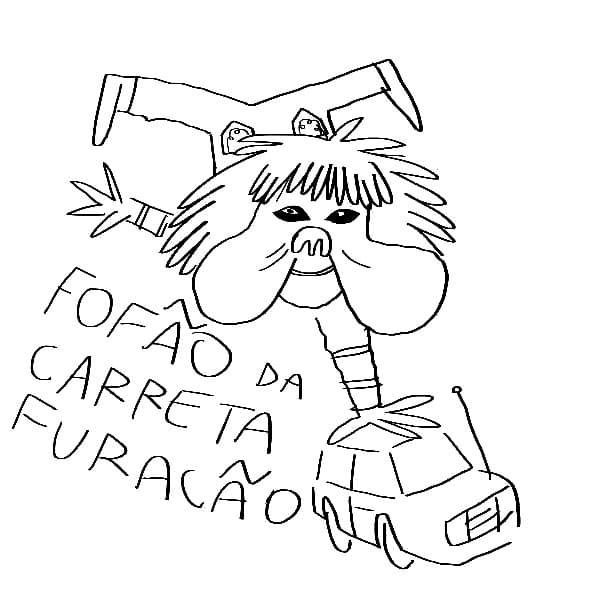 desenho de fofão da carreta furação para colorir grátis