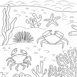 desenho de fundo do mar para crianças de 2º ano para colorir