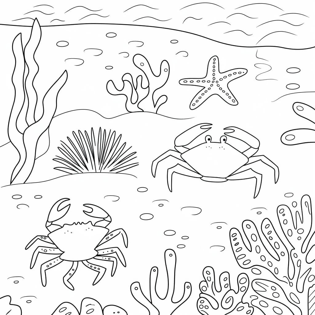 desenho de fundo do mar para crianças de 2º ano para colorir