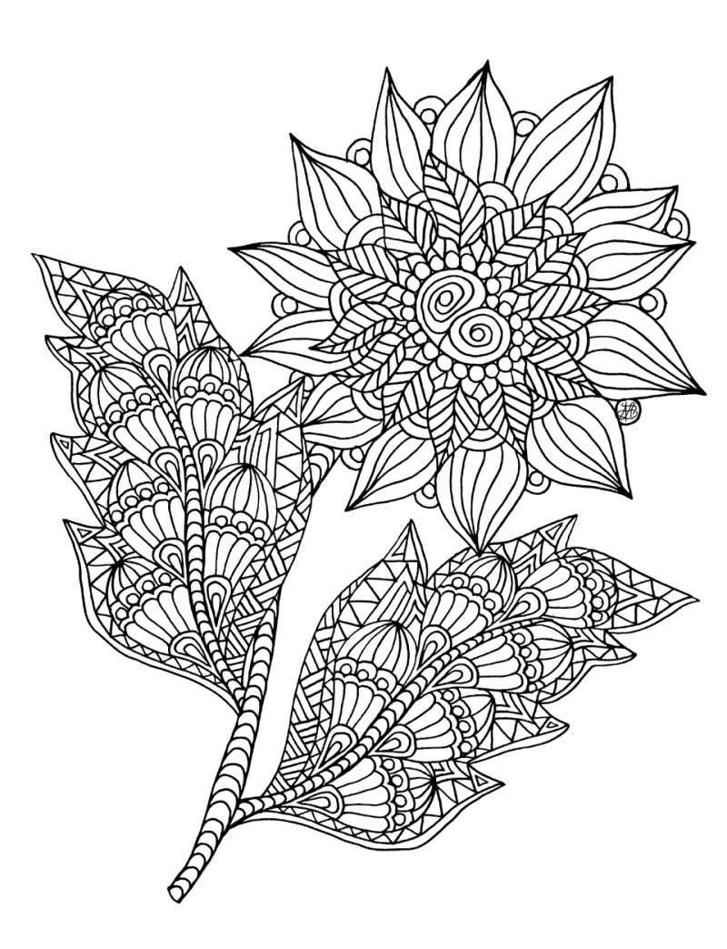 desenho de girassol realista para colorir
