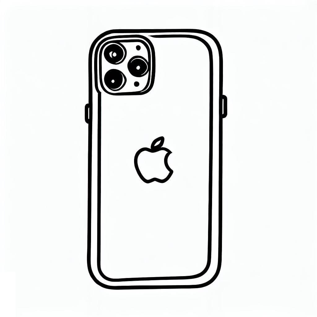 desenho de iphone 11 pro ikidspad para colorir