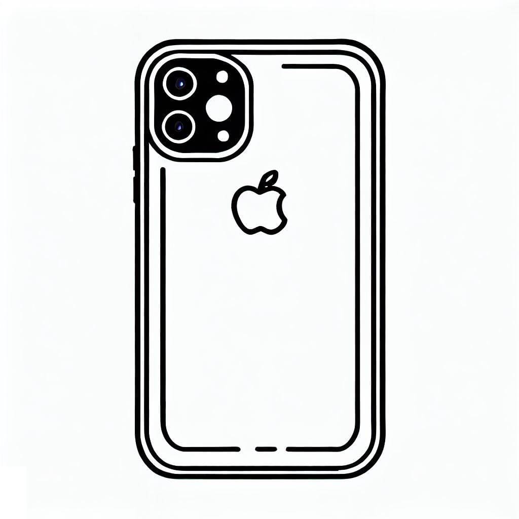 desenho de iphone 14 pro ikidspad para colorir