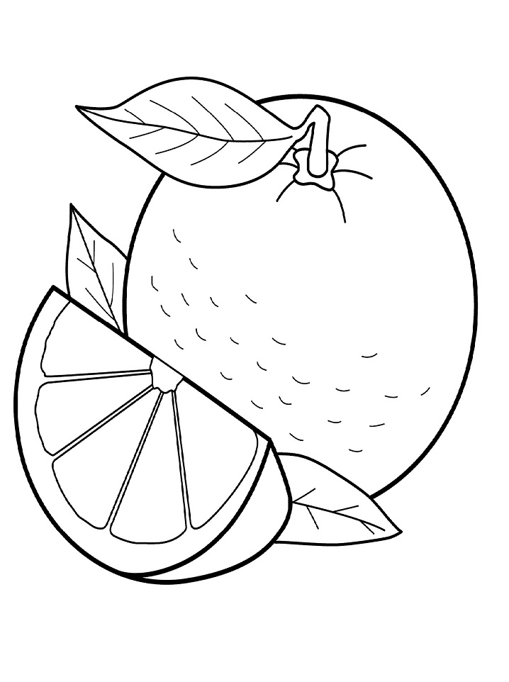 desenho de laranja para colorir