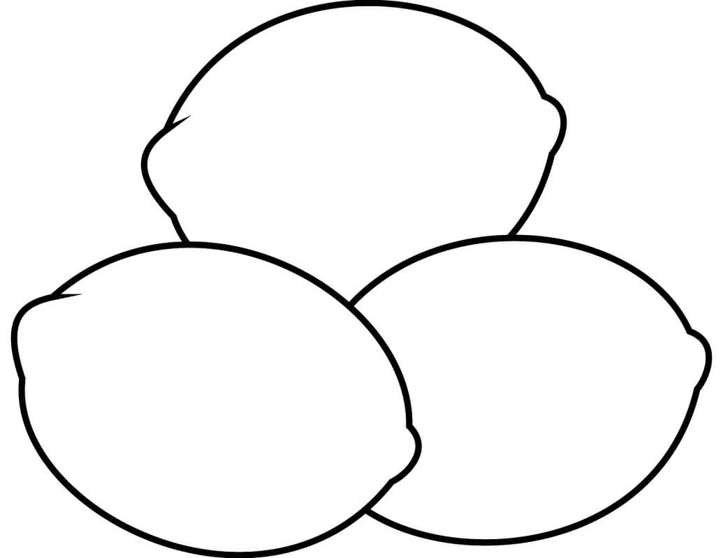 desenho de limão realista para colorir