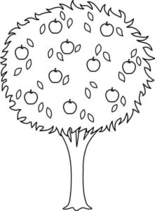 desenho de macieira para colorir
