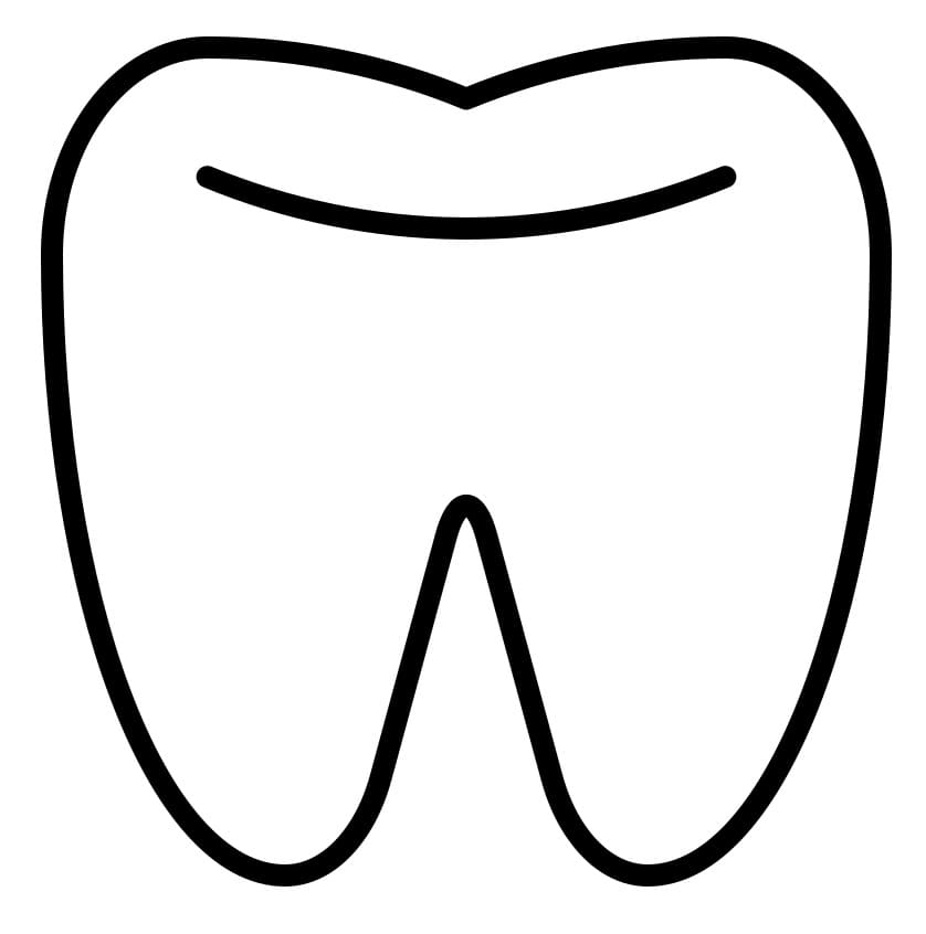 desenho dente para imprimir e pintar