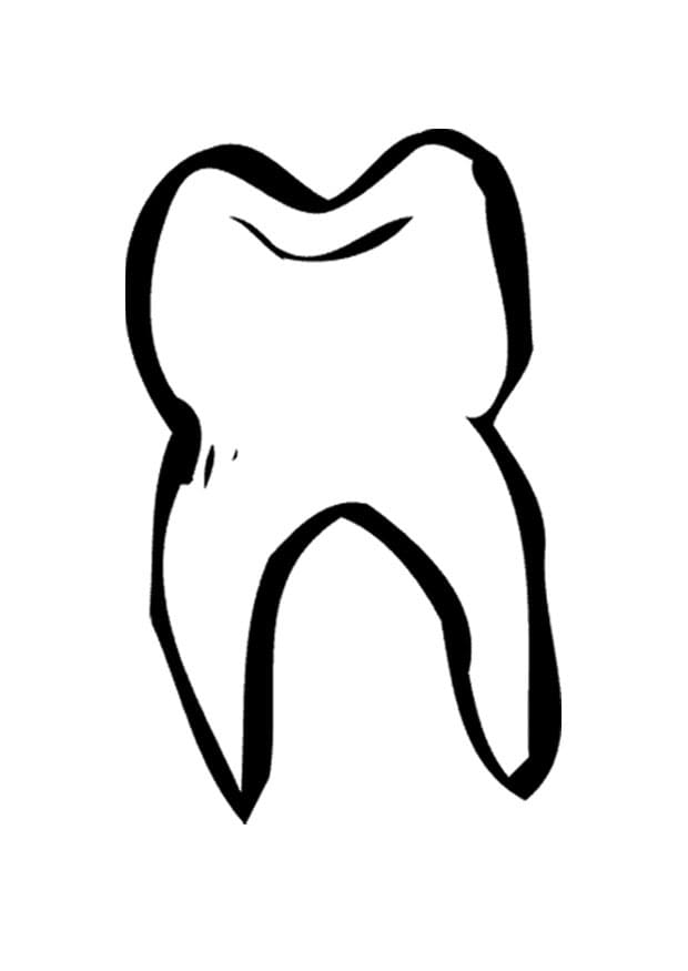 desenho de dente simples para imprimir