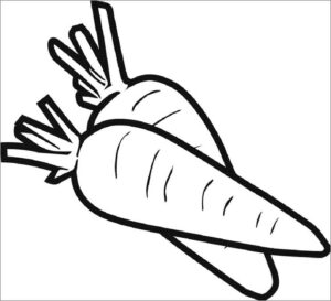 desenho duas cenouras para colorir