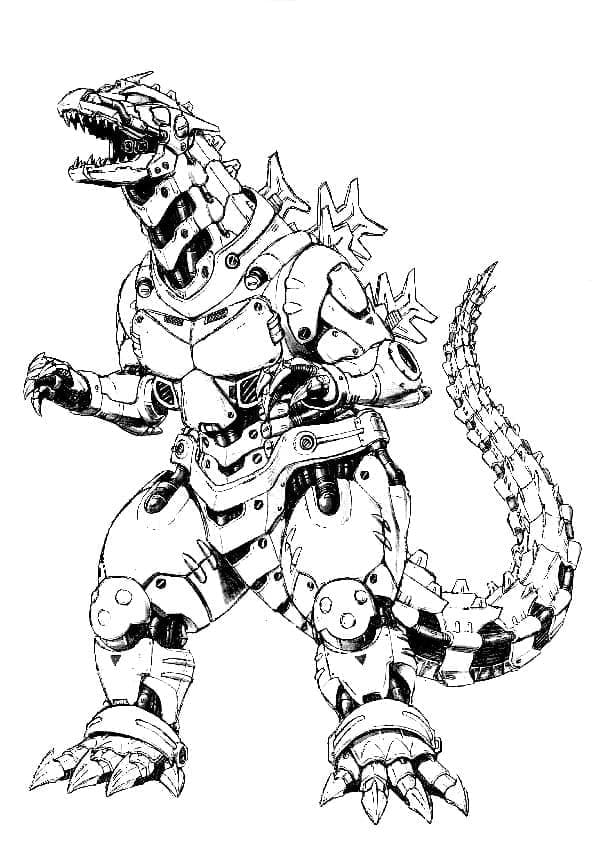 desenho imprimível de mechagodzilla pdf