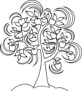 desenho macieira normal para imprimir