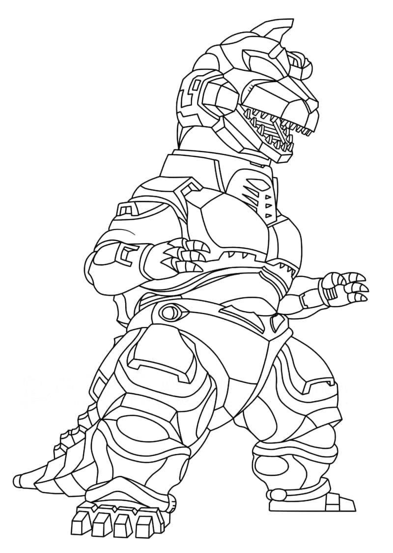 desenho para pintar grátis de mechagodzilla