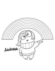 desenho tristeza de divertida mente 2 para colorir