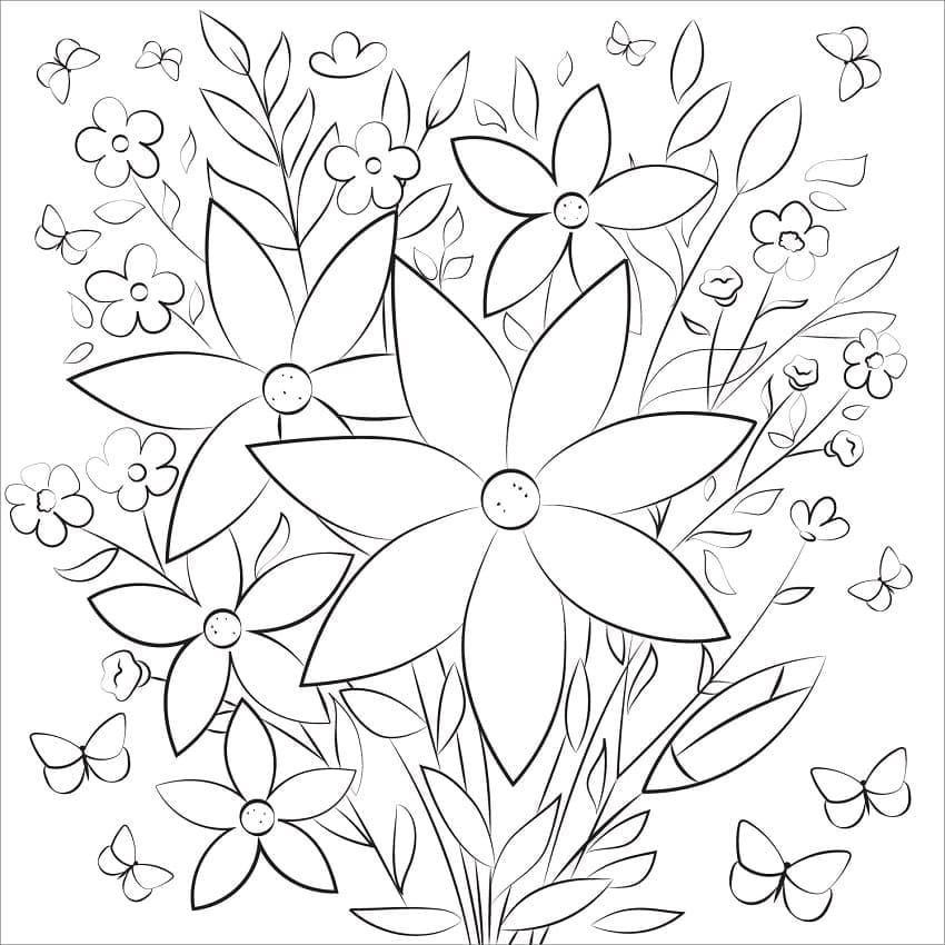 desenhos de flores grandes