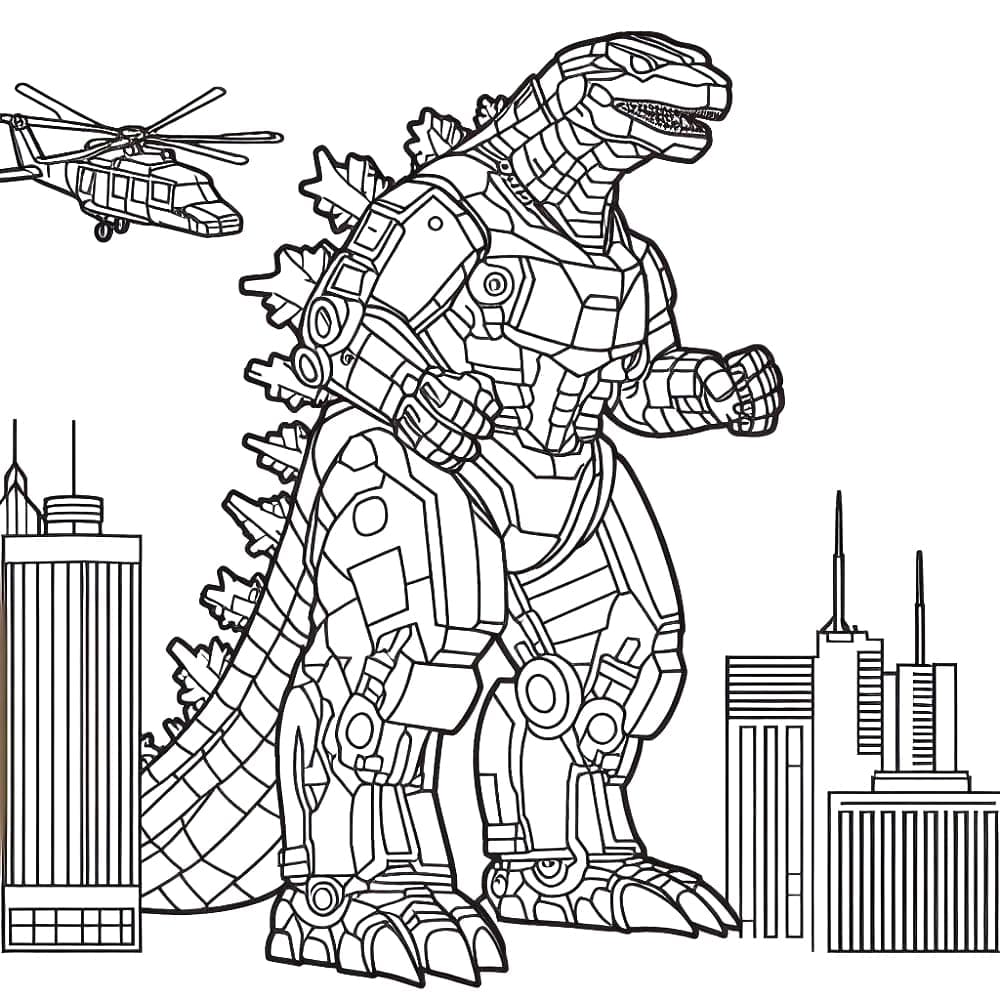 desenhos de mechagodzilla para colorir