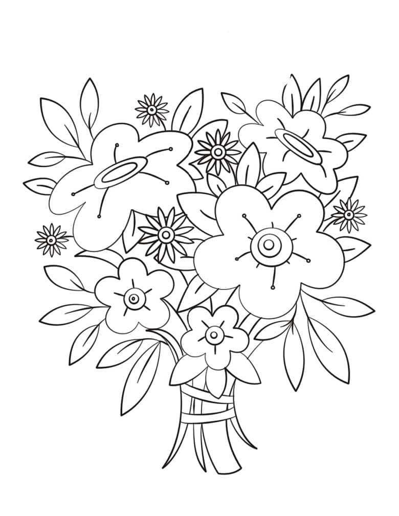 desenhos infantis de flores para imprimir e pintar