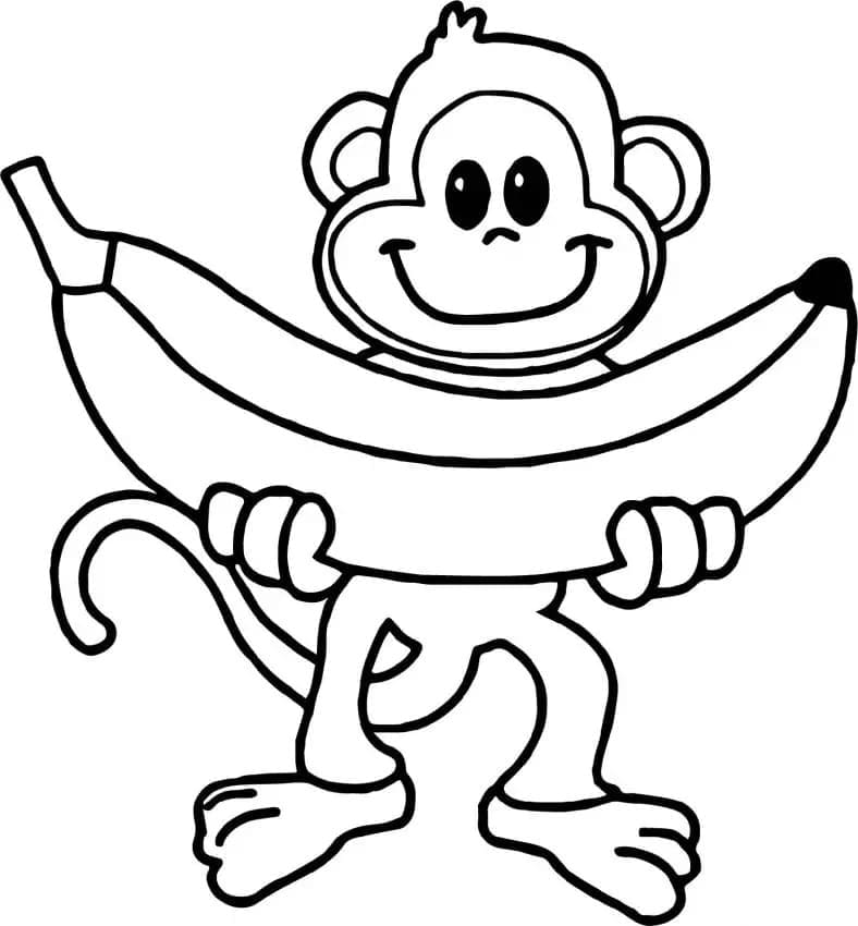 macaco para colorir