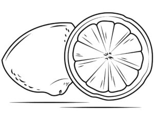 desenho simples de limão para colorir